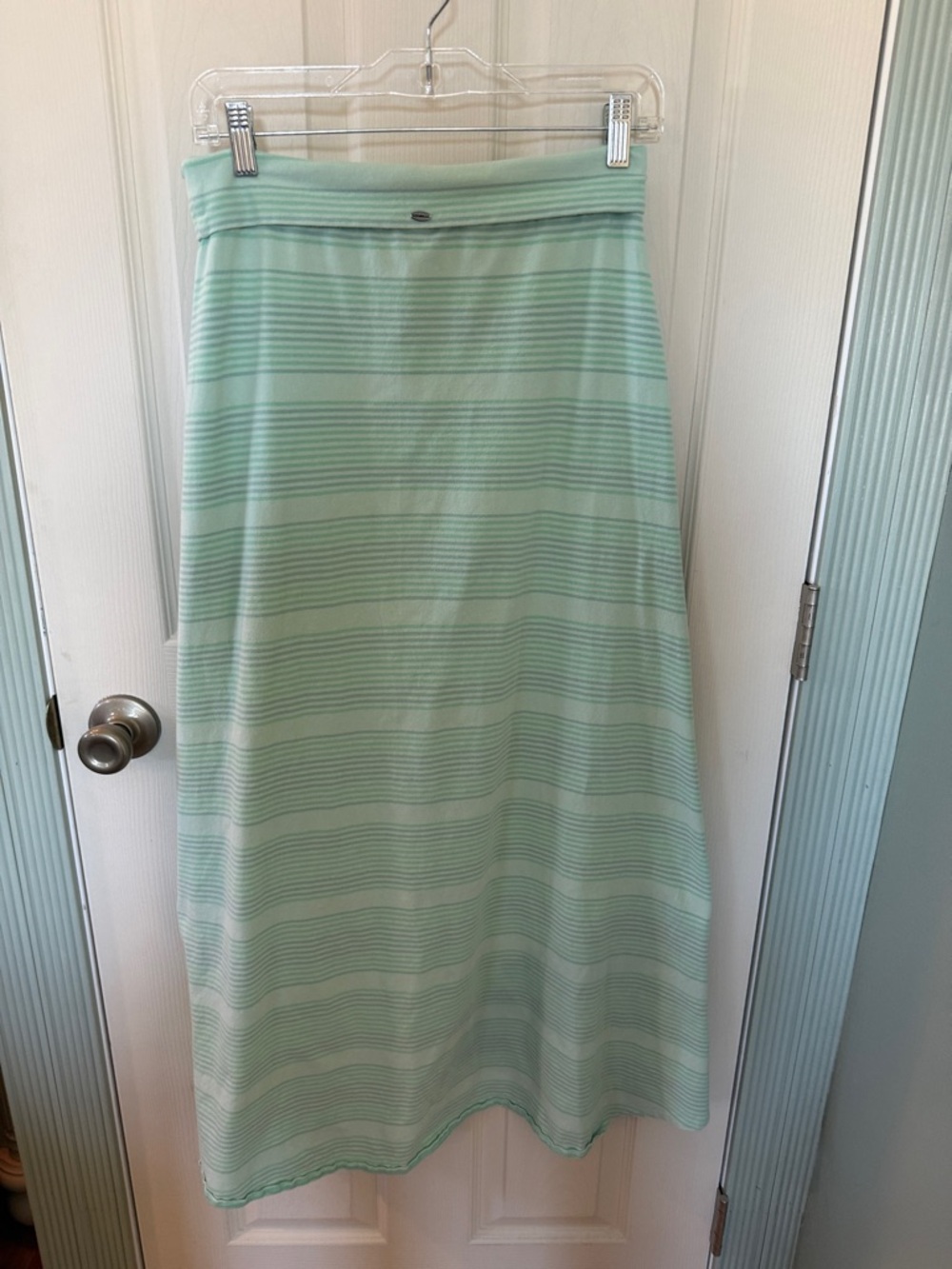 O'Neill Mint Green Striped Maxi Skirt